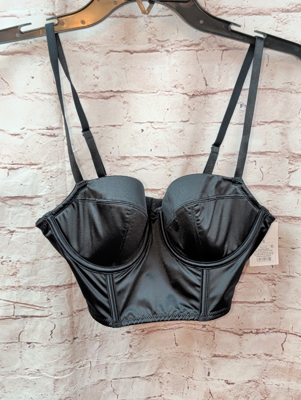 Auden Black Bustier Bra Small New Nwt